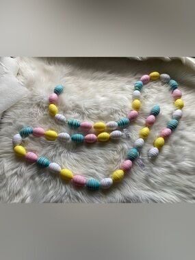 Hobby Lobby Pastel Easter Egg Garland - Pink, Yellow, Blue, White